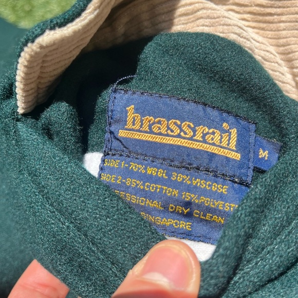 VTG 90’s Reversible Green / Tan Bomber Jacket - Picture 7 of 7